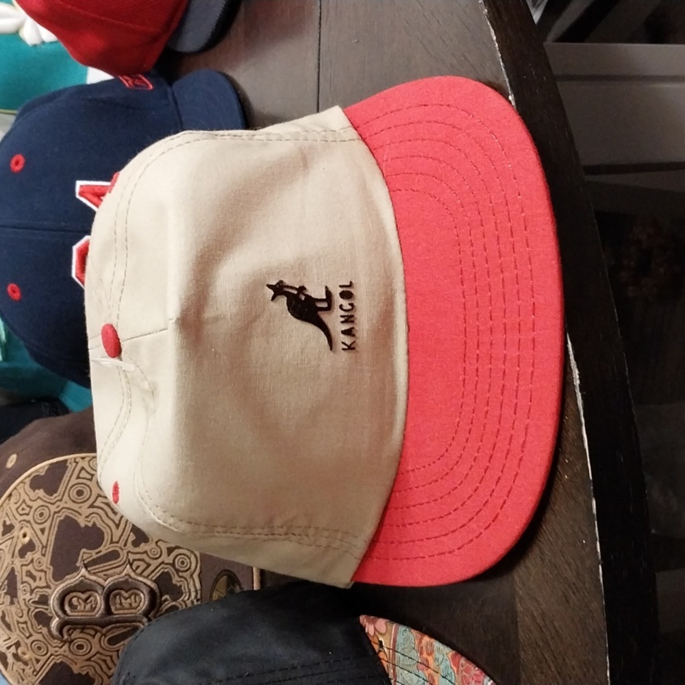 Kangol  Tan and Red Hat-Like New With Tag